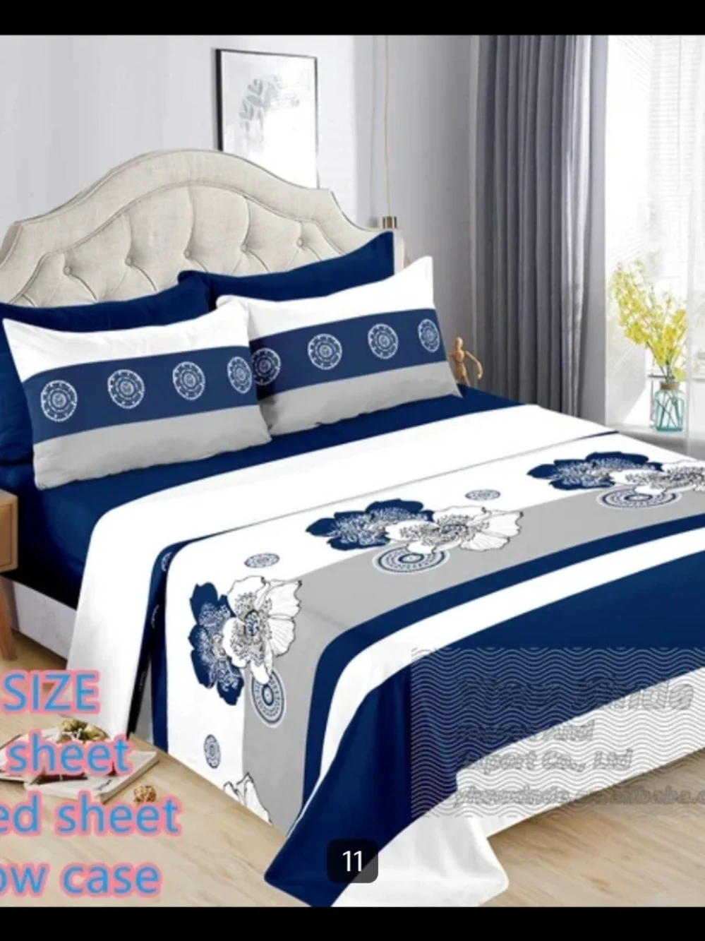 Liliana Pink Floral & Stripe Bed Sheet Set